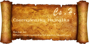Csernyánszky Hajnalka névjegykártya