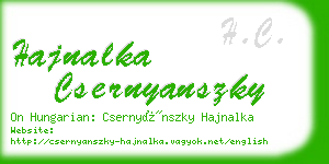 hajnalka csernyanszky business card